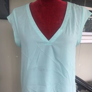 Thin blue shirt sleeve shirt